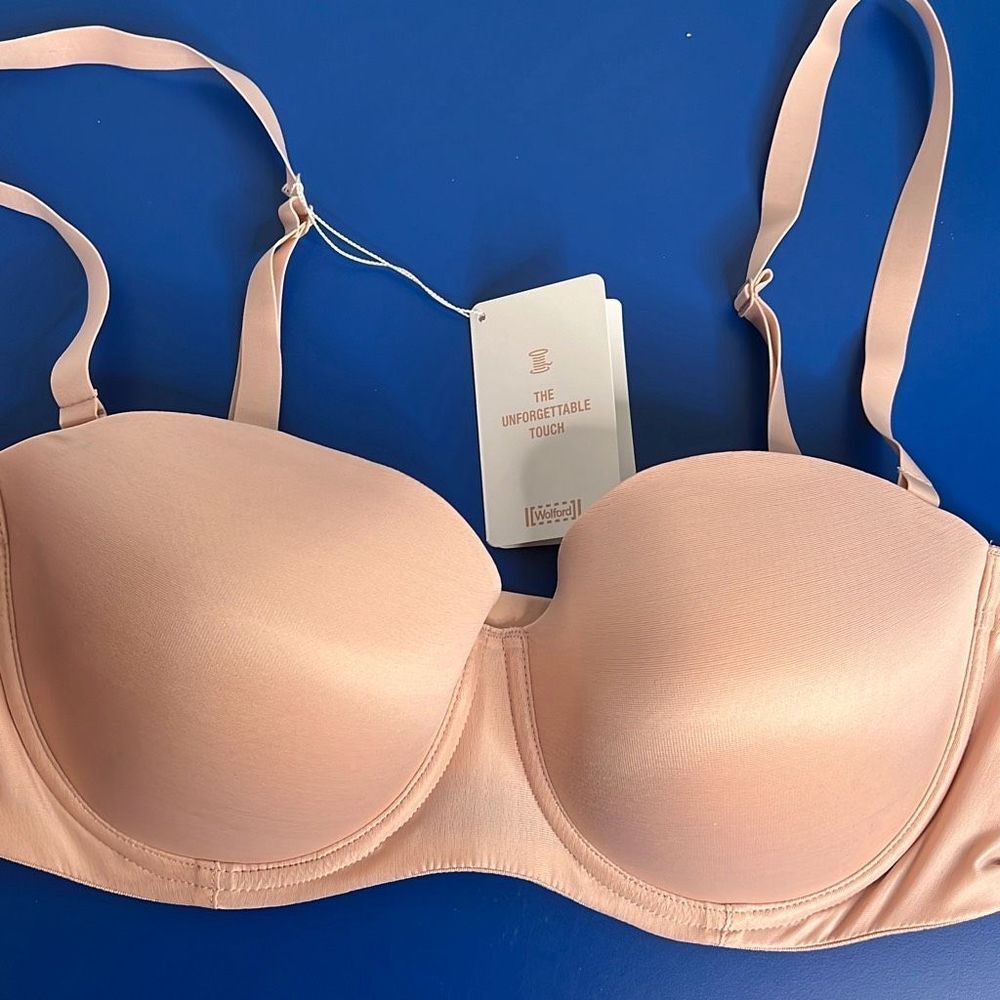 Wolford Sheer Touch Bandeau Bra 34D Rosepowder - Picture 16 of 16